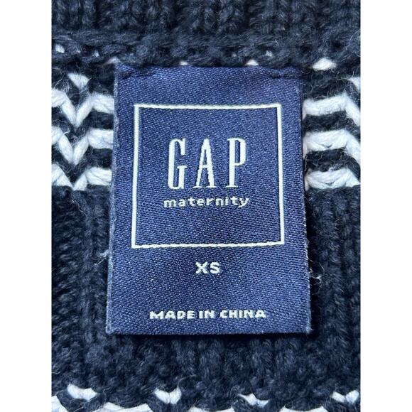 GAP Maternity Chunky Knit Long Sweater Dress. Striped Chevron Stripe Women's XS - Picture 2 of 12